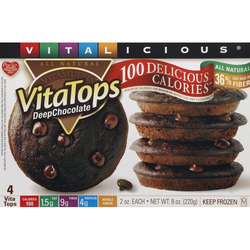 Vitalicious Muffin Tops Deep Chocolate (2 Oz) - Instacart