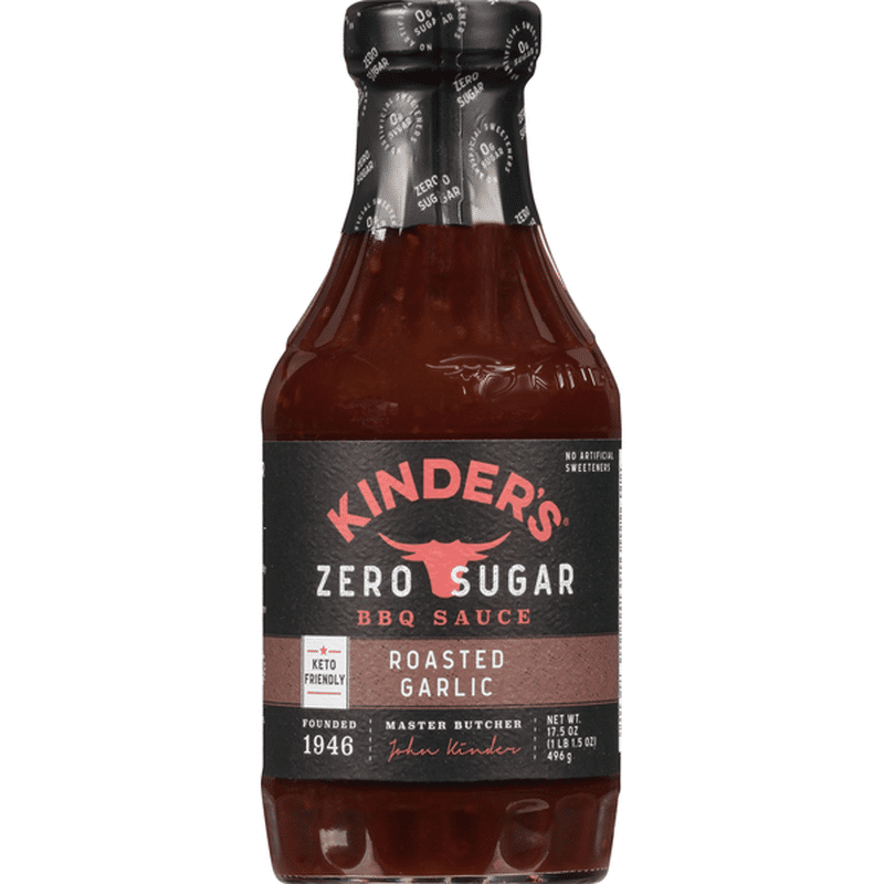 Kinder's BBQ Sauce, Zero Sugar, Roasted Garlic (17.5 oz) Instacart