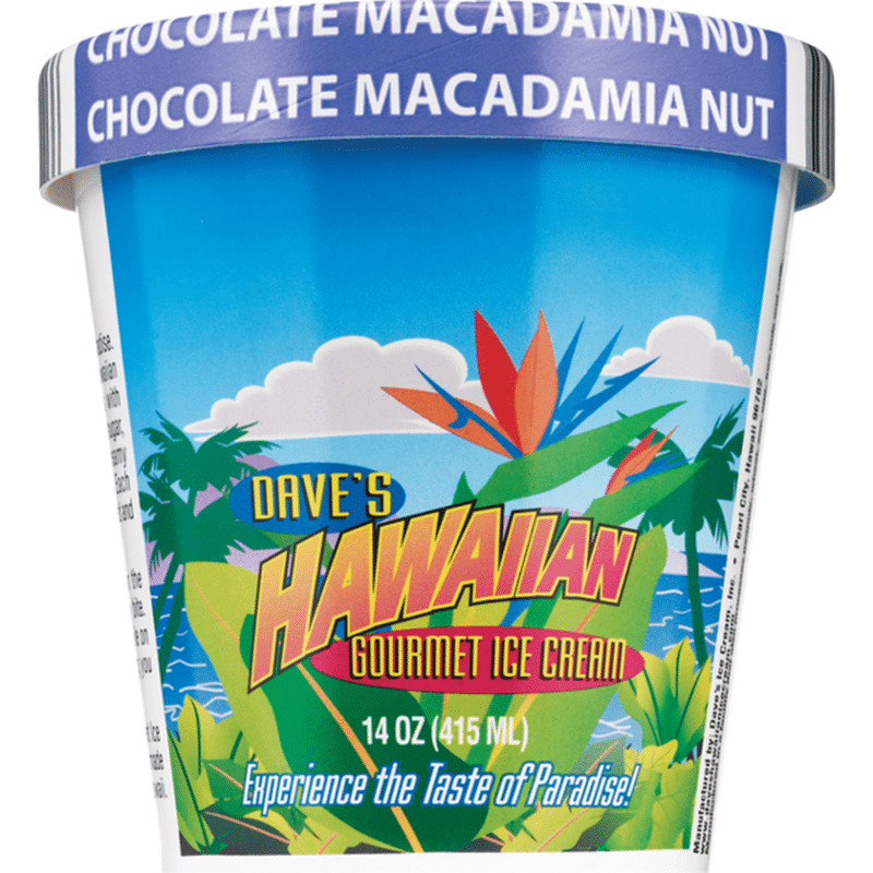 Dave's Ice Cream Chocolate Macadamia Nut