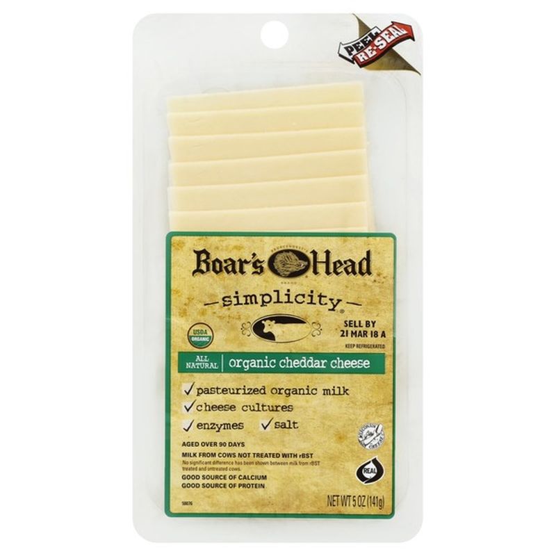 Boar's Head Cheese, Cheddar, Organic (5 oz) Instacart