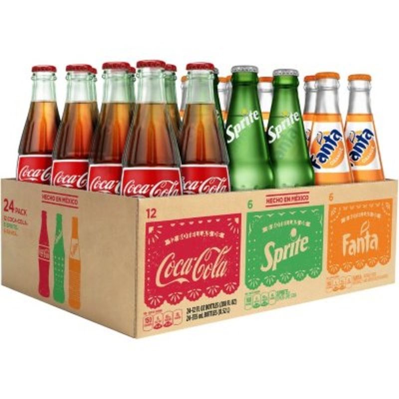 Coca Cola Mexican Coke Variety Fiesta Pack Coke Sprite Fanta Soda Soft ...