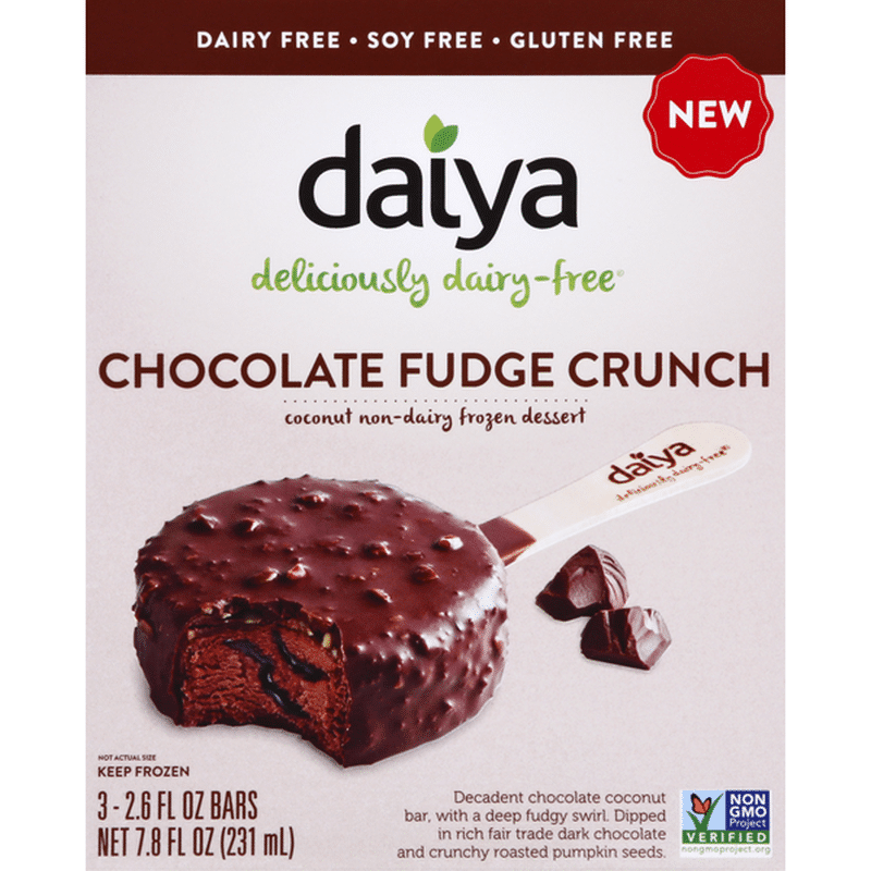 Daiya Frozen Dessert Bars Chocolate Fudge Crunch Each From Mollie