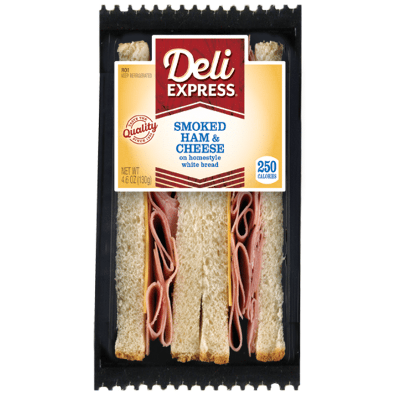 Deli Express Sandwich, Smoked Ham & Cheese (4.6 oz) Instacart