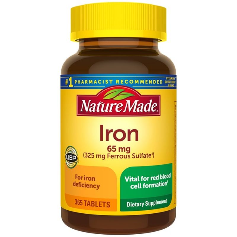 Nature Made Iron 65 mg (from Ferrous Sulfate) Tablets (365 ct) - Instacart