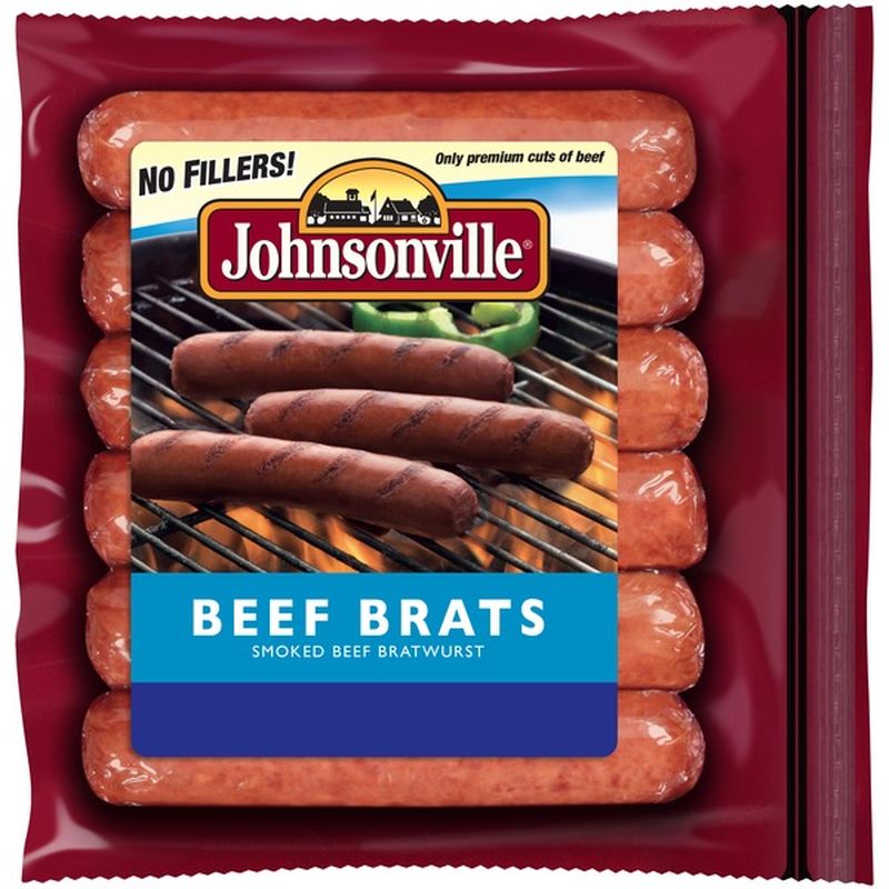 Johnsonville Smoked Beef Brats (14 oz) - Instacart