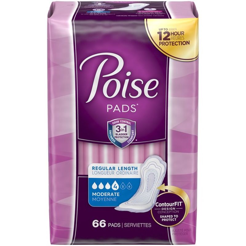 Poise Incontinence Pads (66 ct) - Instacart