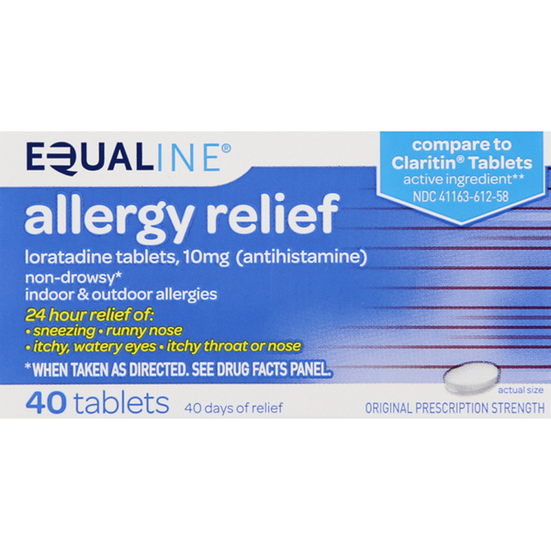 Equaline Allergy Relief, Original Prescription Strength, Tablets (40 each) Instacart