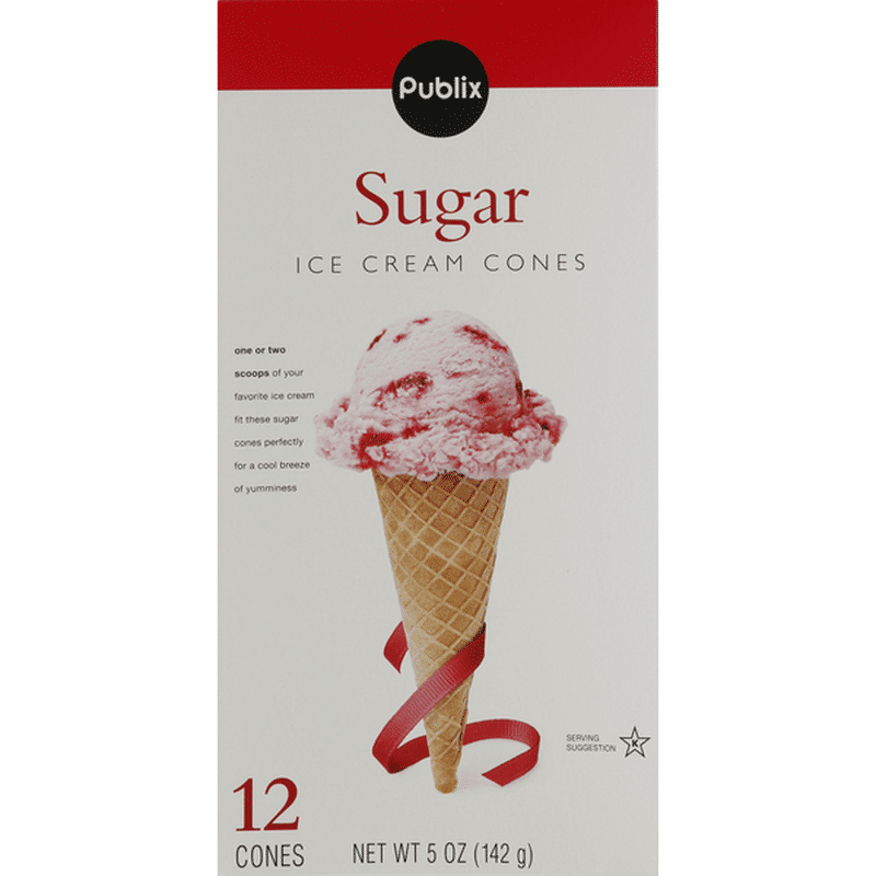 Publix Ice Cream Cones, Sugar (12 each) Instacart