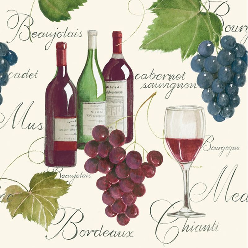 IHR Red Bordeaux Cocktail Napkins