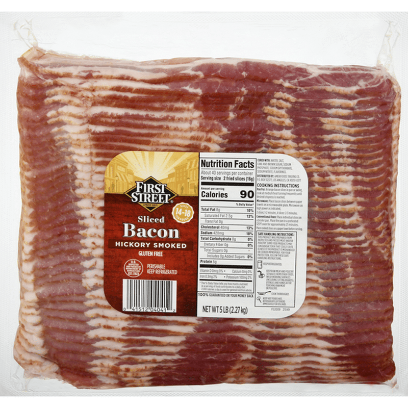 First Street Bacon 14/18 Slices Per Pound (5 lb) Instacart