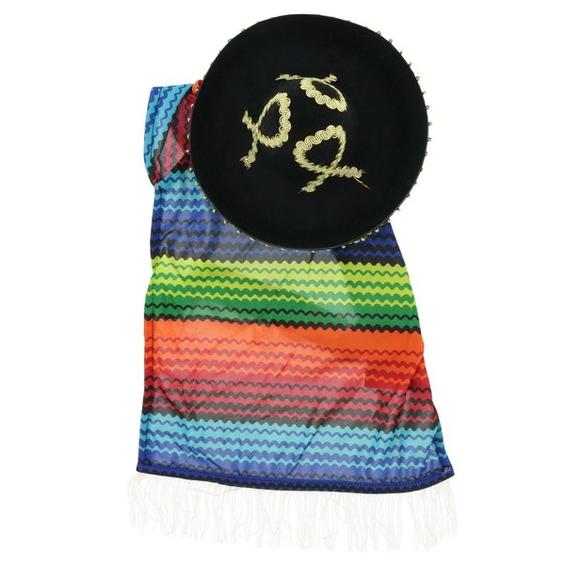 SimplyDog Medium & Large Sombrero & Poncho Costume Set