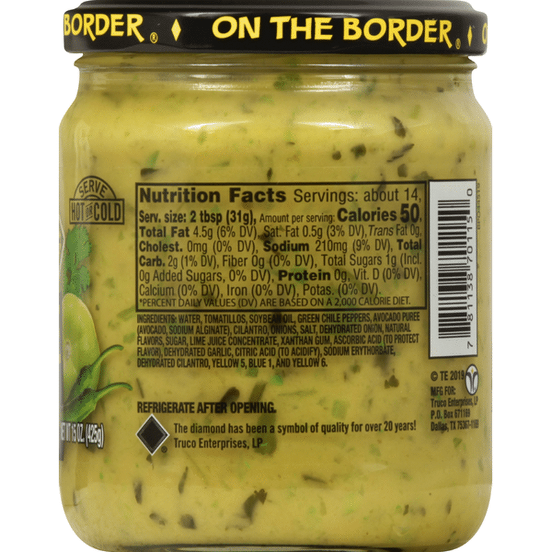 On The Border Medium Guacamole Salsa (15 oz) from Safeway Instacart