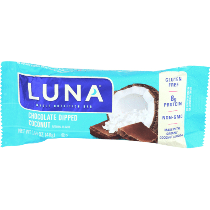 Luna Chocolate Dipped Coconut Whole Nutrition Bar (1.7 oz) Instacart