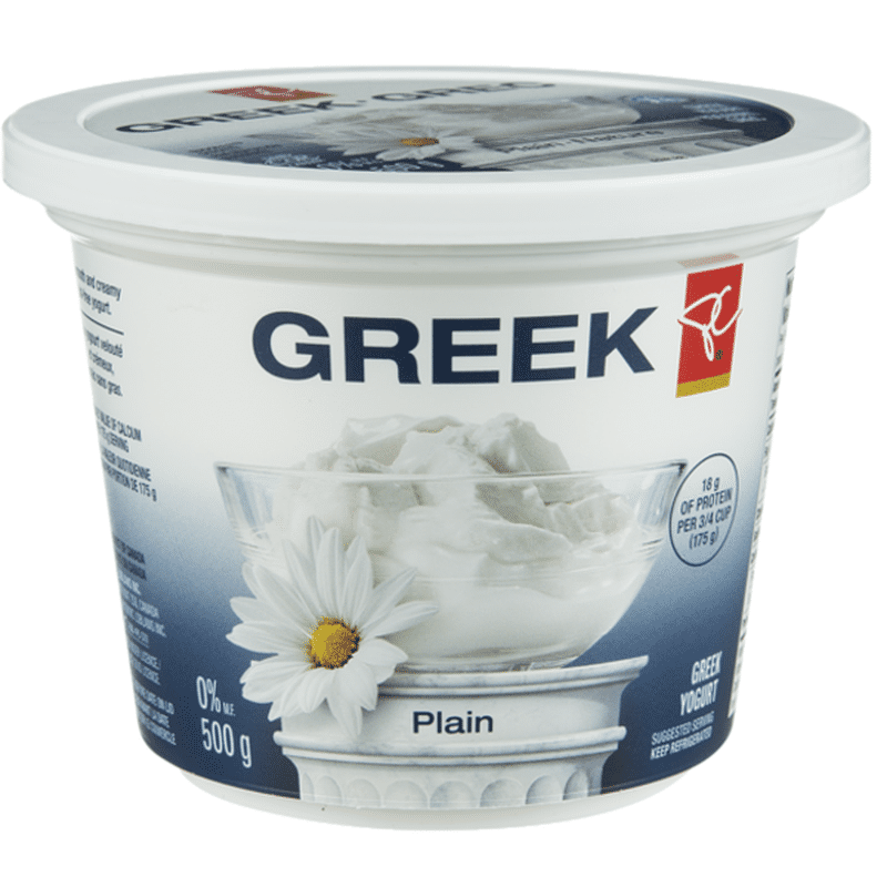 President's Choice Plain Greek Yogurt (500 g) - Instacart