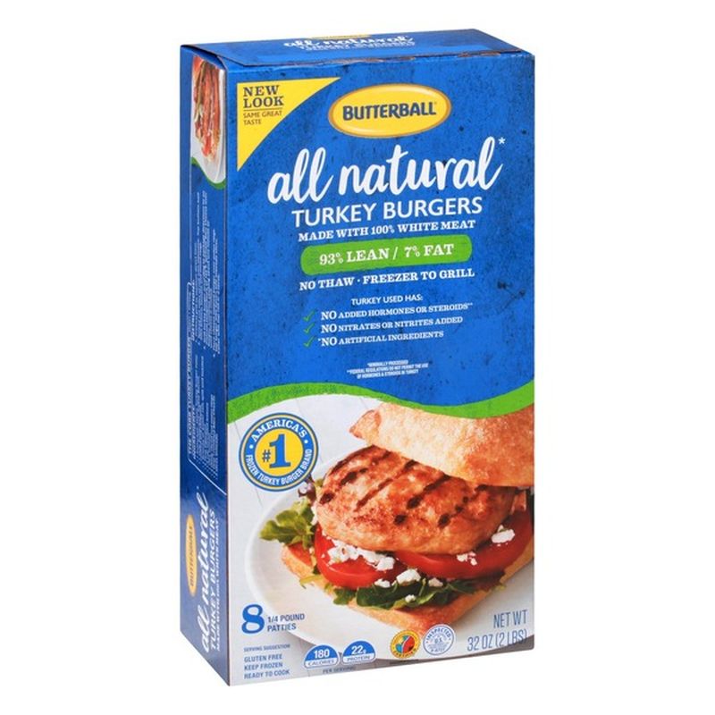 Butterball Natural Inspirations All Natural Turkey Burgers (8 each ...