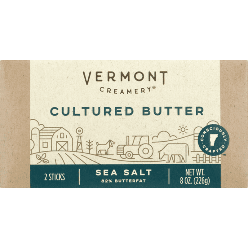 Vermont Creamery Cultured Butter Sea Salt 0 Oz Instacart