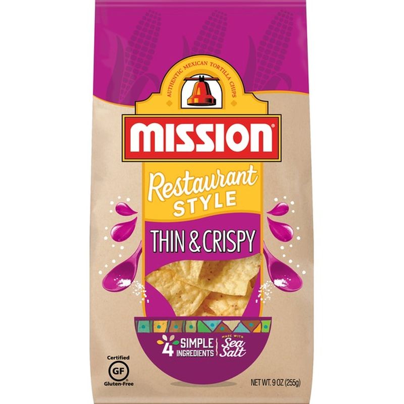 Mission Thin & Crispy Restaurant Style Tortilla Chips (9 oz) Instacart