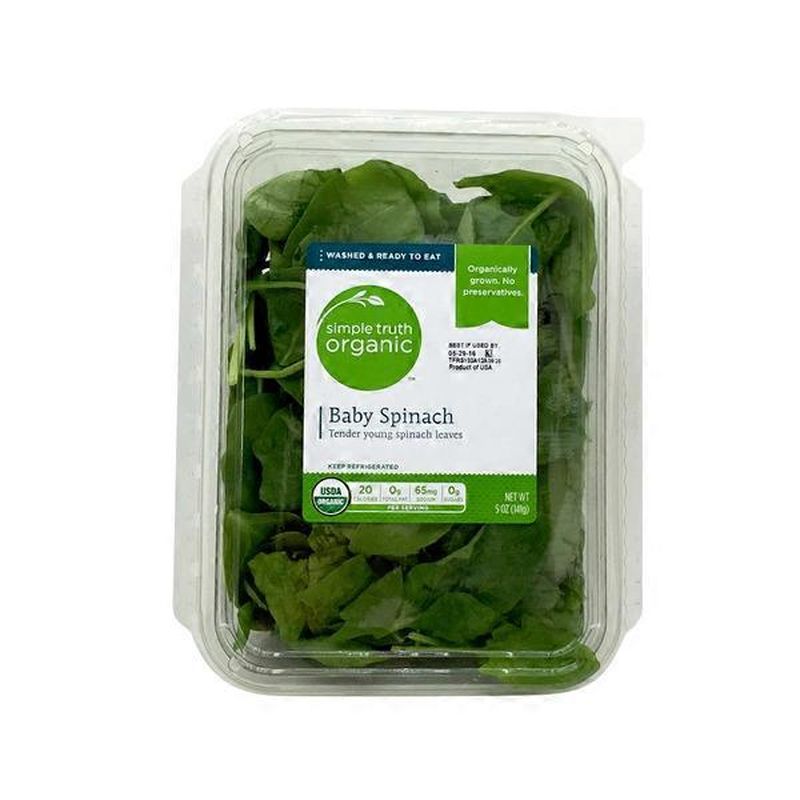 Simple Truth Organic Baby Spinach (5 oz container) from Smith's - Instacart