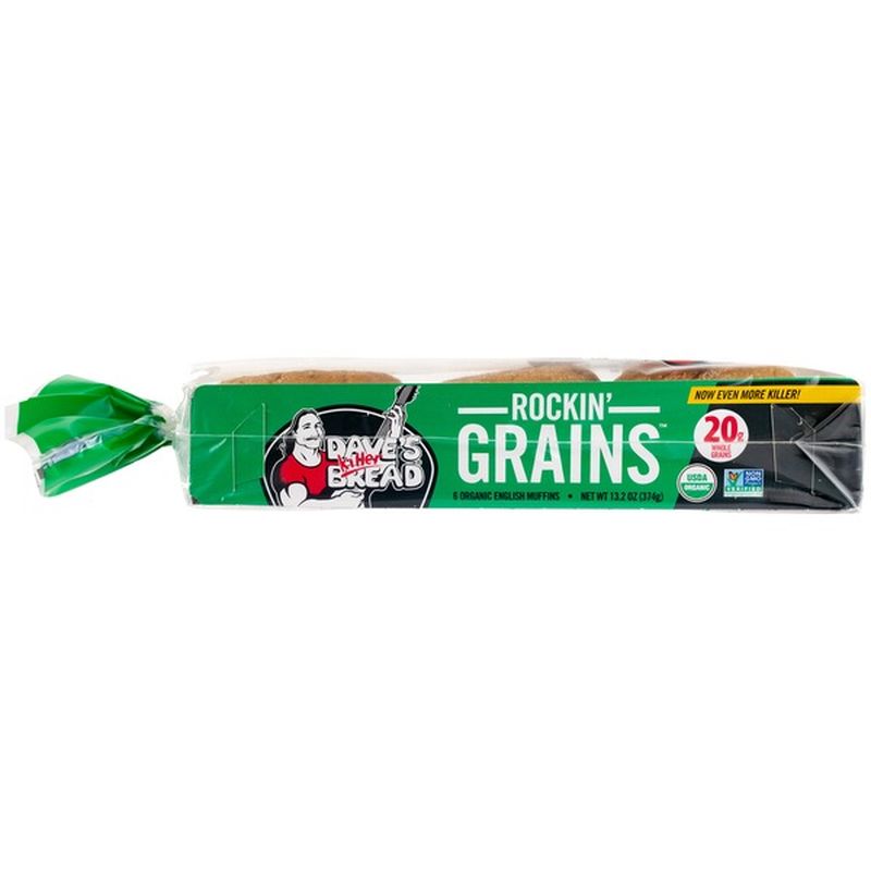 Dave's Killer Bread Rockin' Grains Organic English Muffins (6 ct) from Stater Bros. Instacart