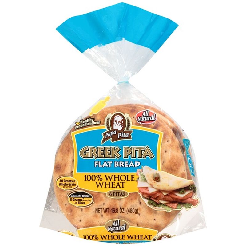 Papa Pita 100 Whole Wheat Greek Pita Flat Bread (6 ct) from Ralphs