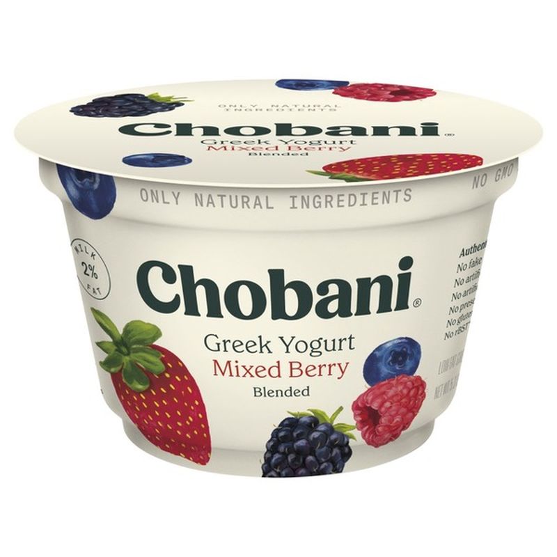 Chobani Yogurt Low Fat Mixed Berry Greek 53 Oz Instacart