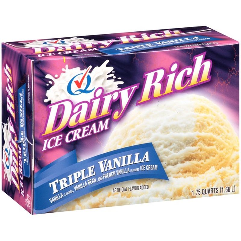 Dairy Rich Triple Vanilla Ice Cream in Square Box (1.75 qt) Instacart