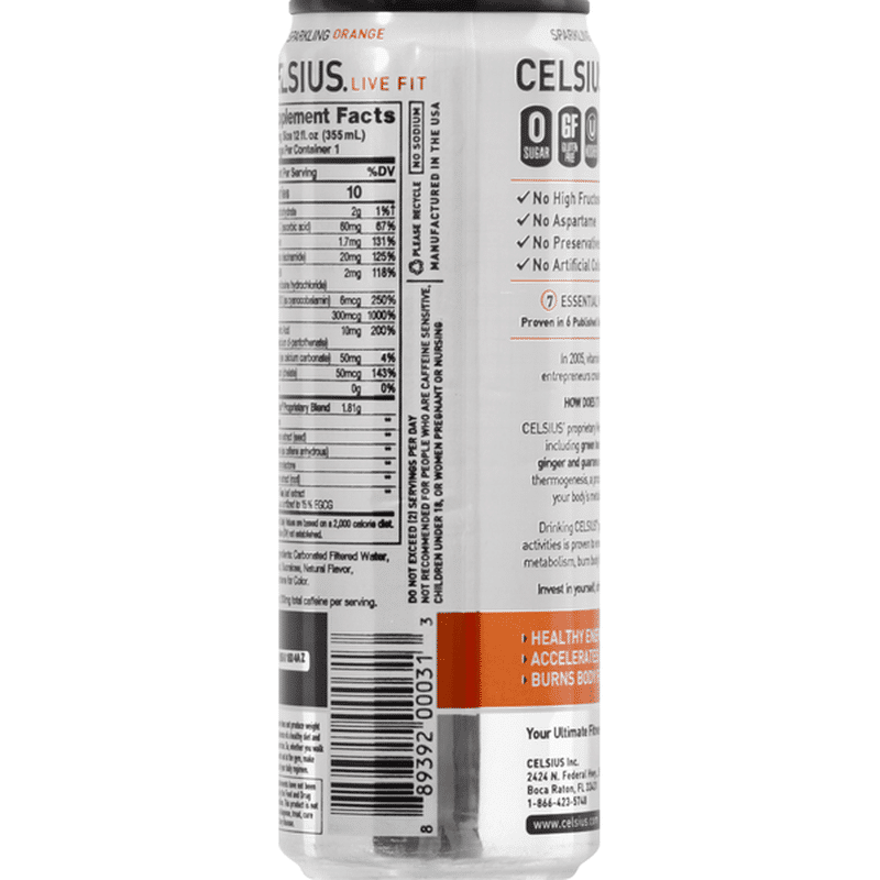 Celsius Sparkling Orange (12 oz) from Cub Instacart