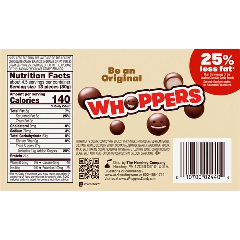 Whoppers Milk Balls, Original, Malted (5 oz) from Fred Meyer Instacart