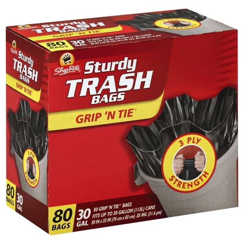 ShopRite Trash Bags, Sturdy, Grip N Tie (1 ct) Instacart