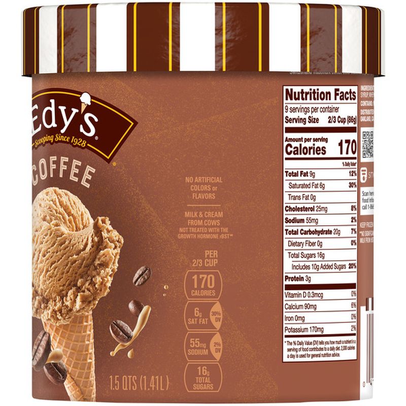 Edy'S/Dreyer'S Coffee Ice Cream (1.5 qt) Instacart