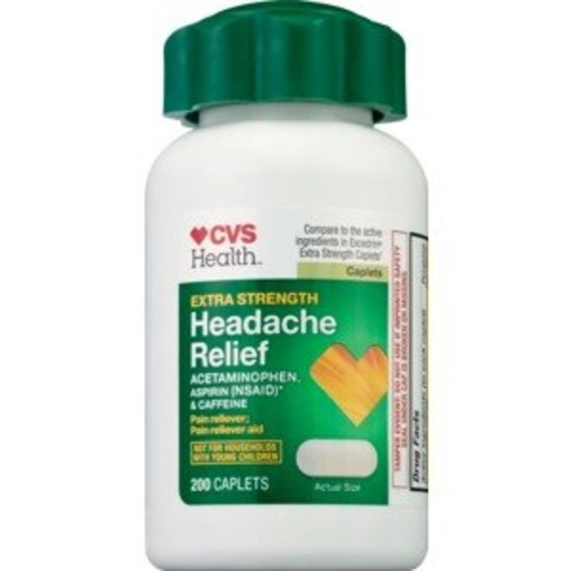 CVS Extra Strength Headache Relief Coated Caplets (200 ct) Instacart