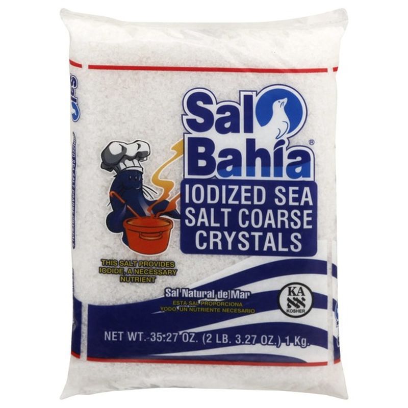 Sal Bahia Sea Salt, Coarse Crystals, Iodized (35.27 oz) Instacart
