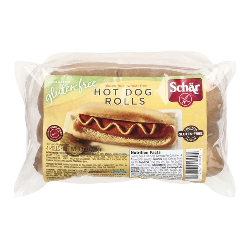 Dr. Schar Hot Dog Rolls, Gluten Free (4 each) Instacart