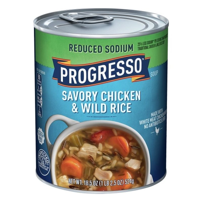 Progresso Soup, Reduced Sodium, Savory Chicken & Wild Rice