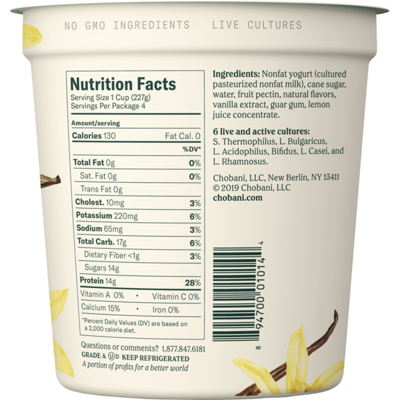 Greek Yogurt Vanilla Calories And Fat At Lauren Morales Blog