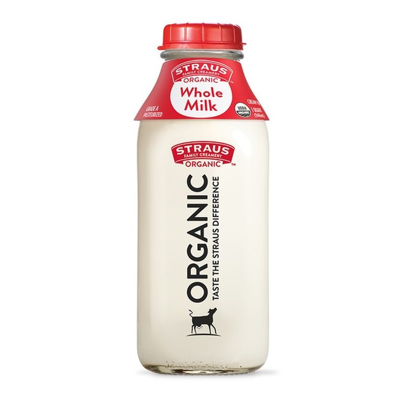 Straus Family Creamery Organic Whole Milk (32 oz) from ...