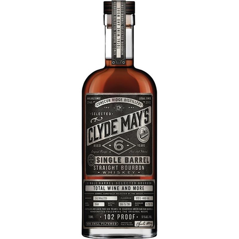 Clyde May's 102 Proof 6 Year Barrel Select Straight Bourbon Whiskey ...