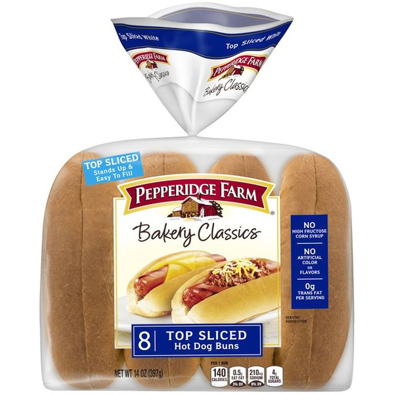 Pepperidge Farm® Top Sliced White Hot Dog Buns (14 oz) from ShopRite