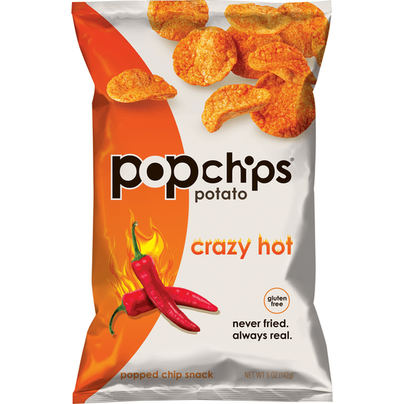 popchips Popped Chip Snack, Crazy Hot, Potato (5 oz) - Instacart