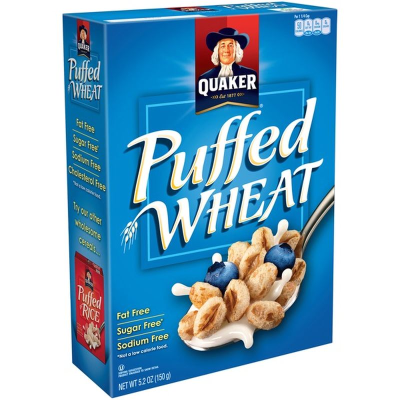 Quaker Puffed Wheat Regular Cereal (5.2 oz) - Instacart