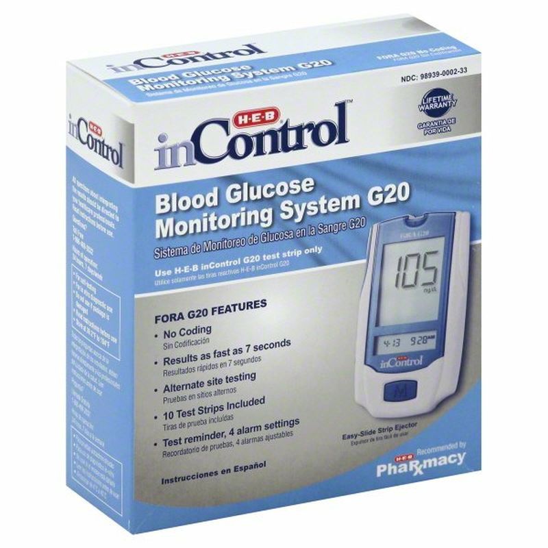 H-E-B In Control Blood Glucose Monitoring System G20