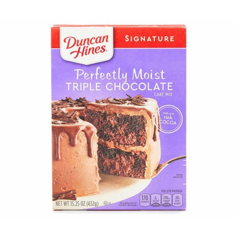 Duncan Hines Cake Mix, Triple Chocolate, Perfectly Moist (15.25 oz) - Instacart