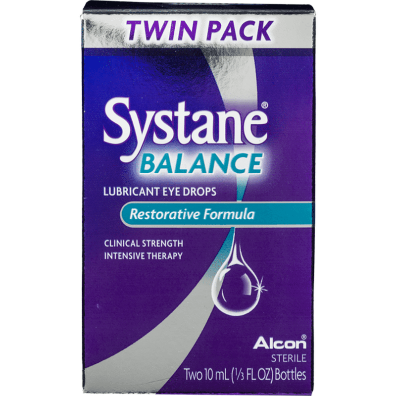 Systane Balance Lubricant Eye Drops Restorative Formula Twin Pack 068 Fl Oz Instacart 7601