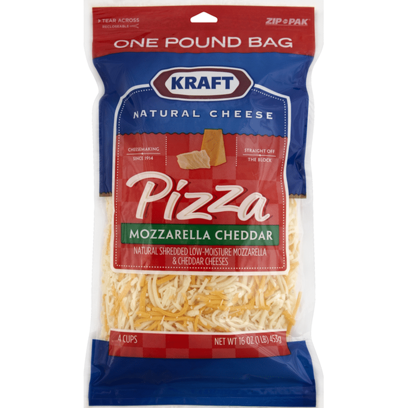 Kraft Shredded Cheese, Pizza, Mozzarella Cheddar (16 oz) Instacart