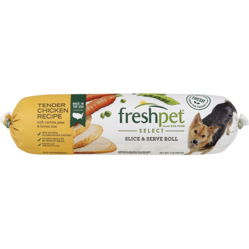 Freshpet Select Slice & Serve Roll Tender Chicken Recipe With Carrots
