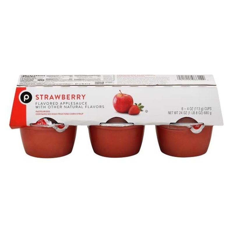 Publix Applesauce, Strawberry (4 oz) from Publix Instacart