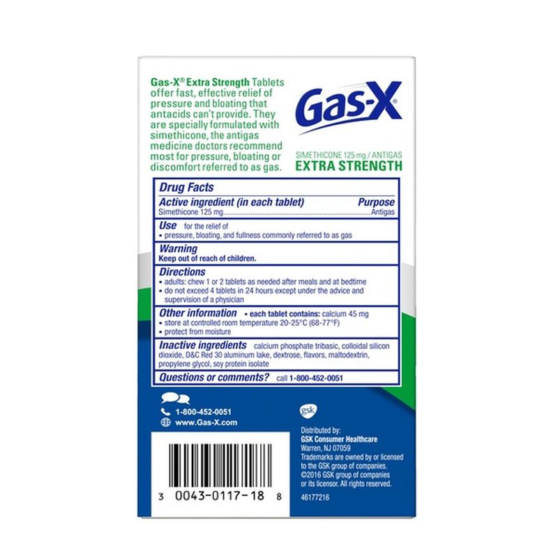 Gasx Extra Strength Chewable Gas Relief Tablets (18 ct) Delivery or