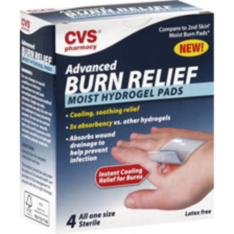 Cvs Health Sterile Hydrogel Burn Pads Moist Non Stick Surface 4 Ct Instacart 8842