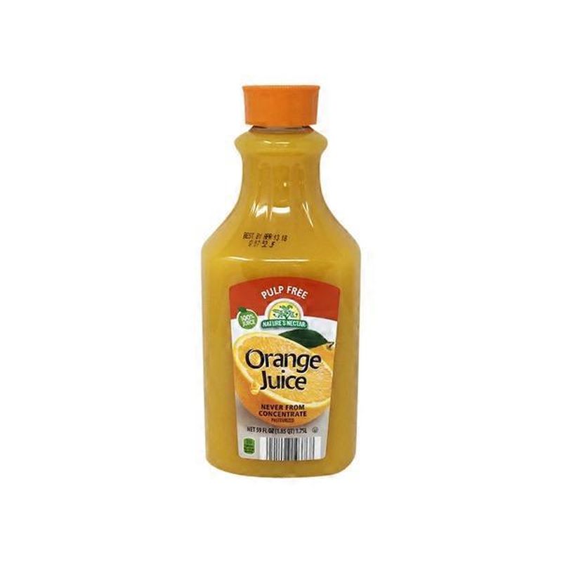 Nature's Nectar Premium Orange Juice Not from Concentrate No Pulp (59