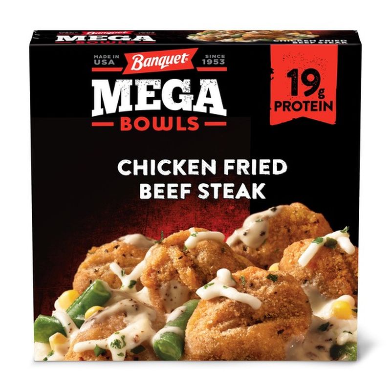 Banquet Mega Bowl Chicken Fried Beef Steak (14 oz) from Walmart - Instacart